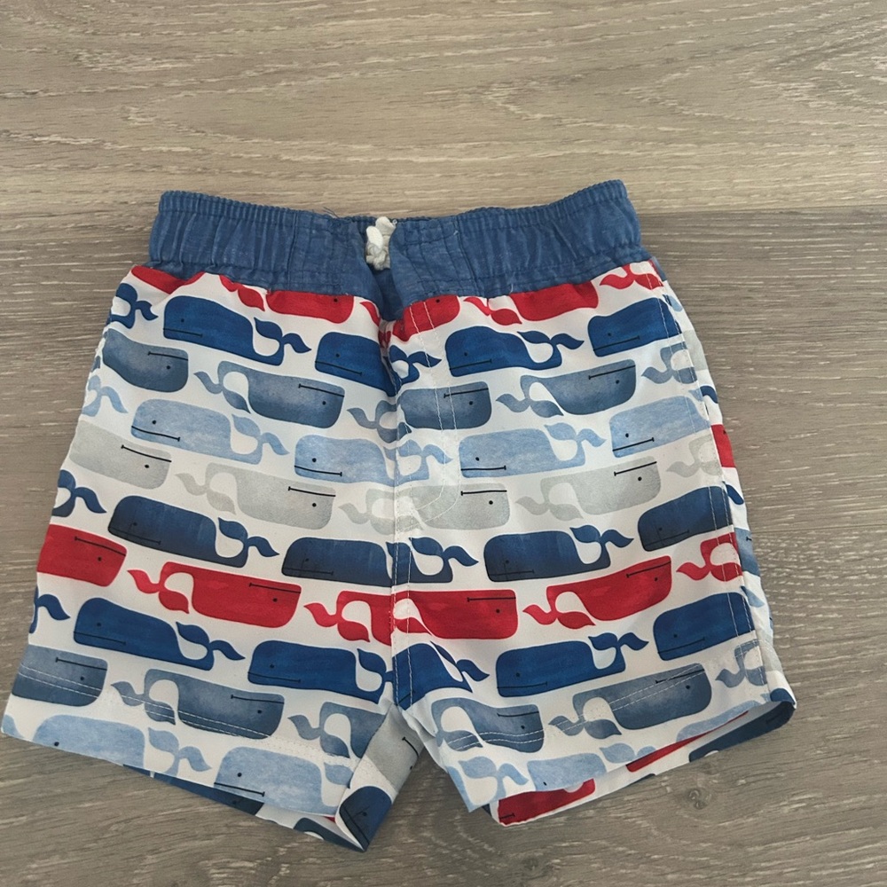 Mud Pie Kids Whale Print Swim Trunks